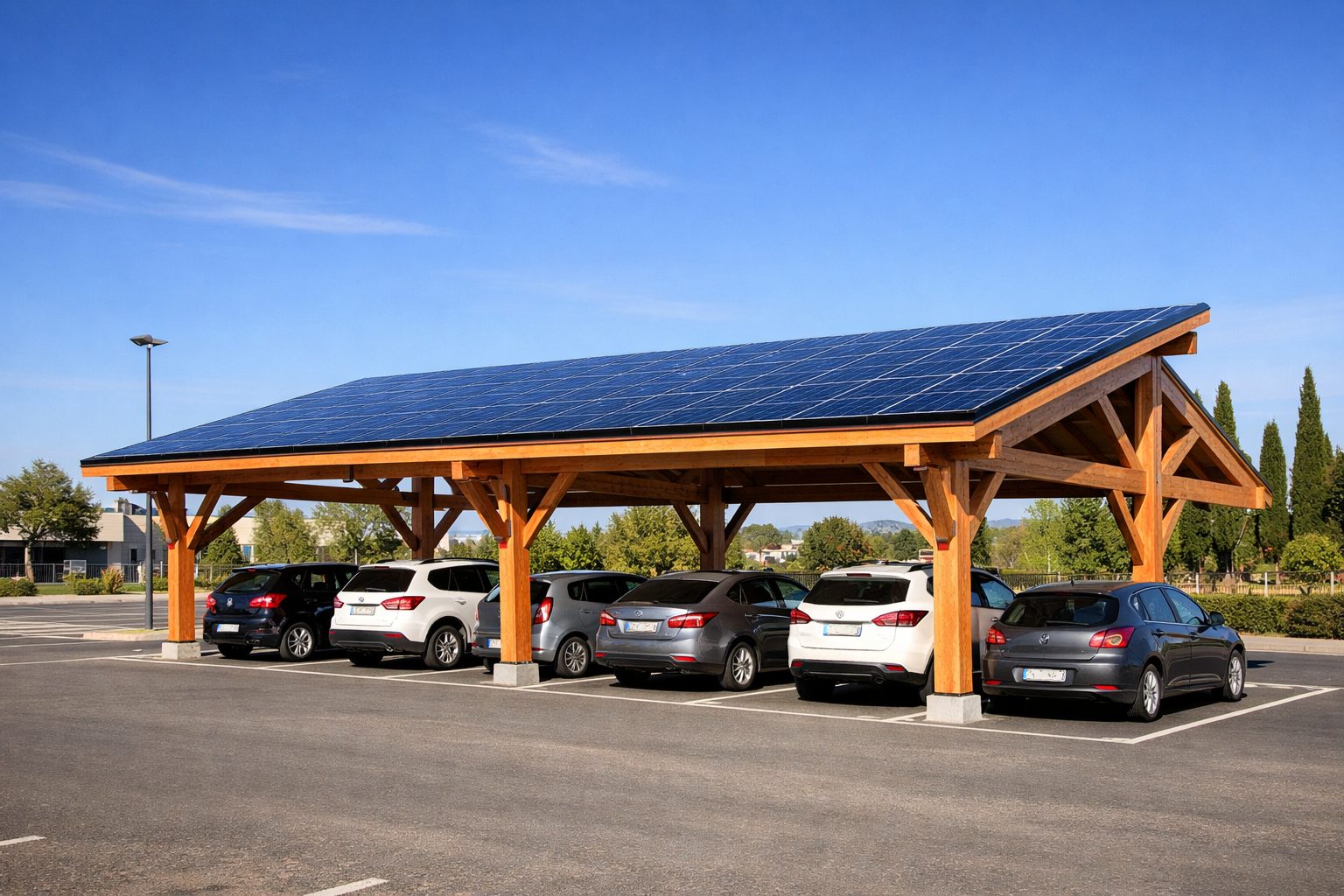 Carport Bois 3 Voitures en Kit : La Solution Grande Capacité Evoligna