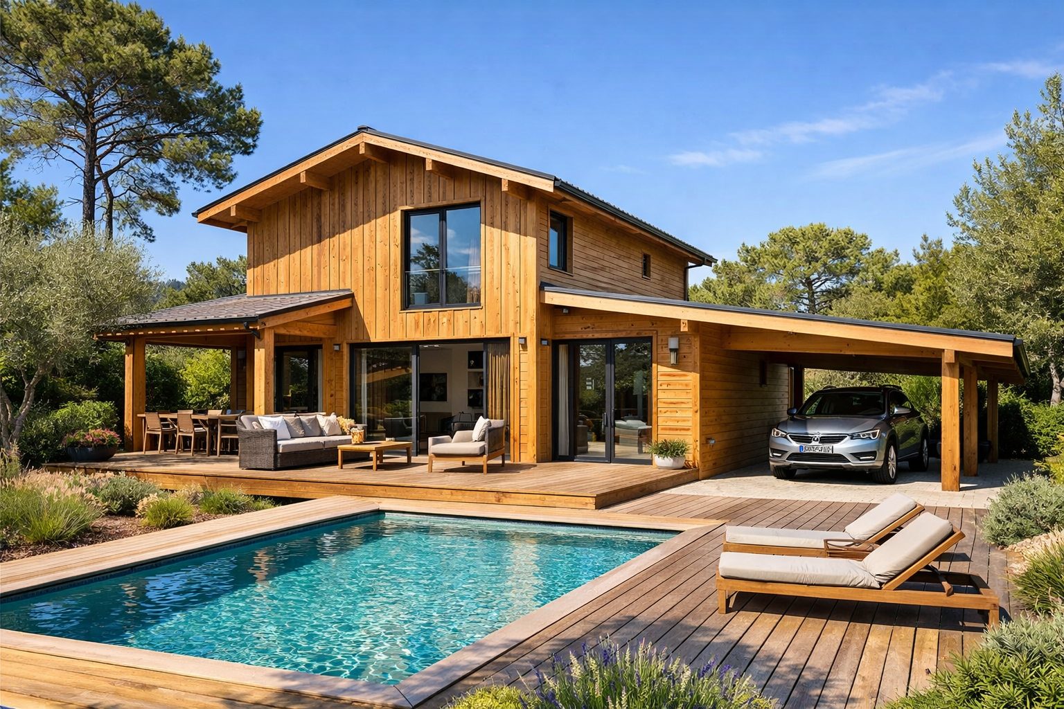Carport Bois Toit Plat en Kit : L'Esthétique Moderne et Fonctionnelle